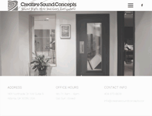 Tablet Screenshot of creativesoundconcepts.com